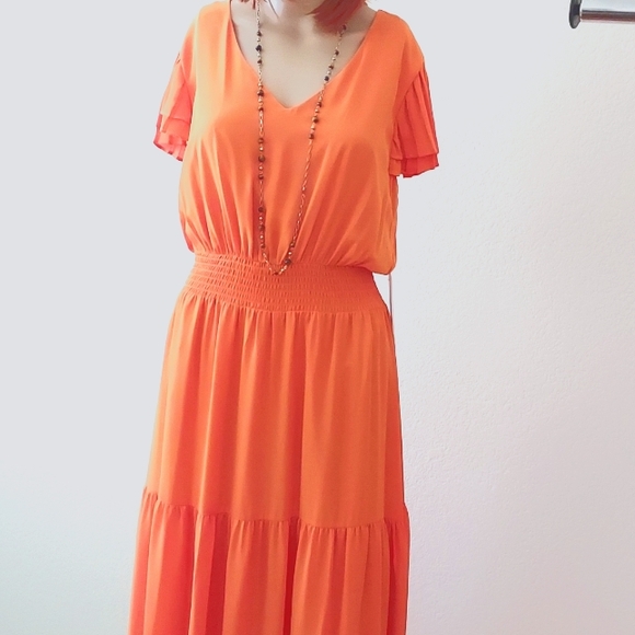 Nanette Nanette Lepore maxi dress, orange, size 8 - Picture 1 of 8
